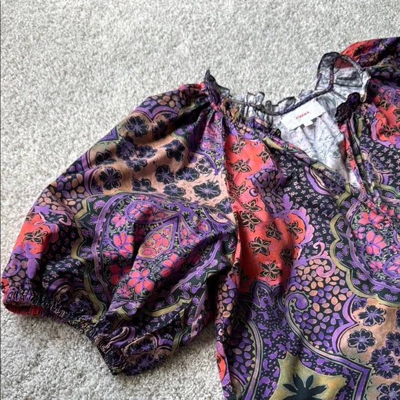 Xirena colorful puff sleeve Women's Top - Picture 2 of 5